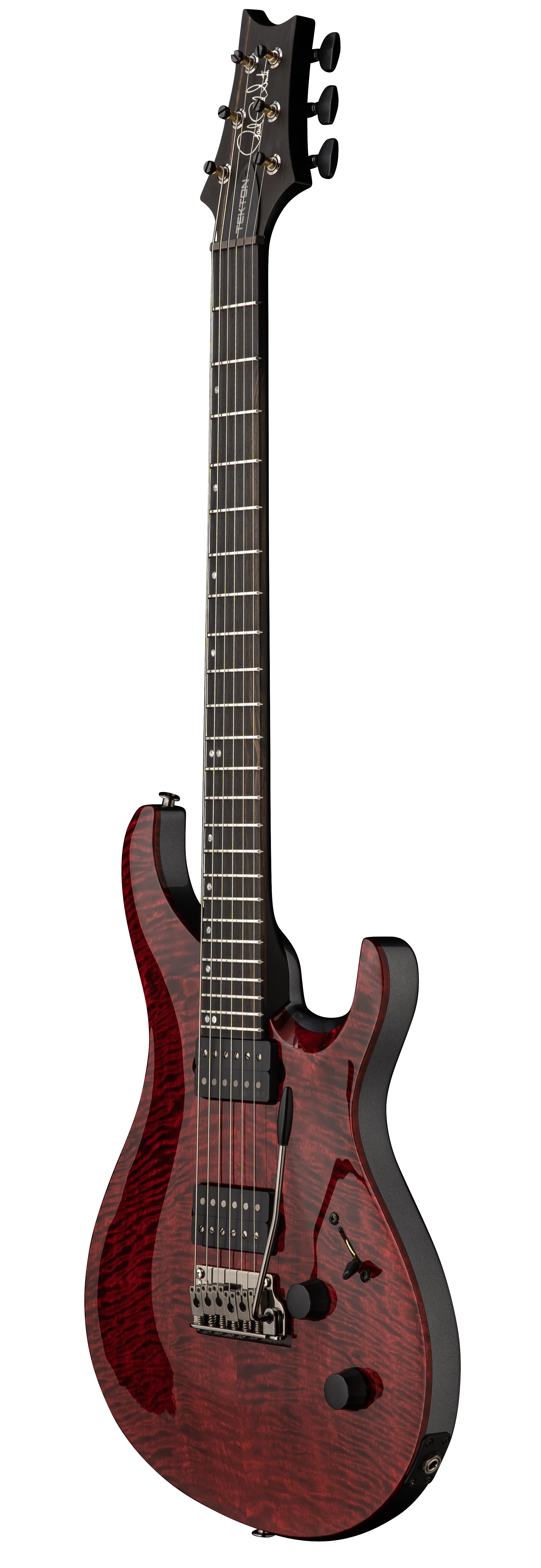 Tekton T Black Satin Neck - Bloodstone Red
